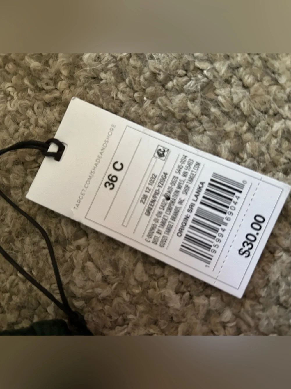 Target Dark Green Textured Underwire Bikini Top - Picture 2 of 2
